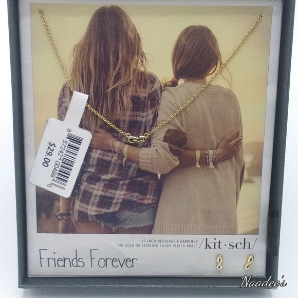 Friends Forever Necklace & Earring Set - Gold - Picture 4 of 5